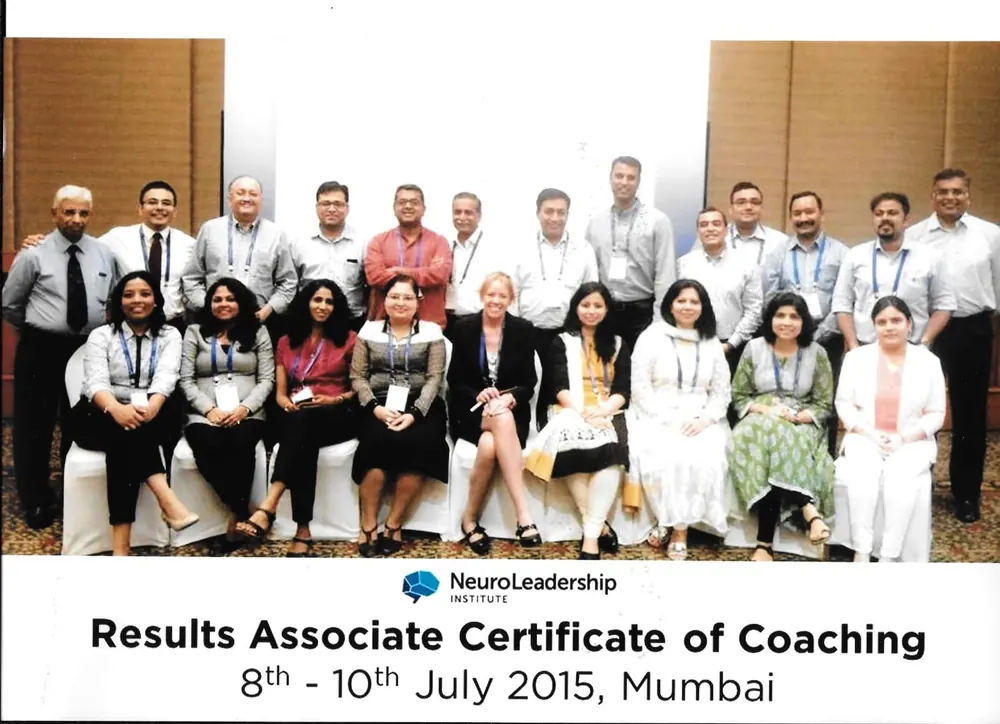 NeuroLeadership Institute cohort, Results Associate Certificate of Coaching, Mumbai, July 2015