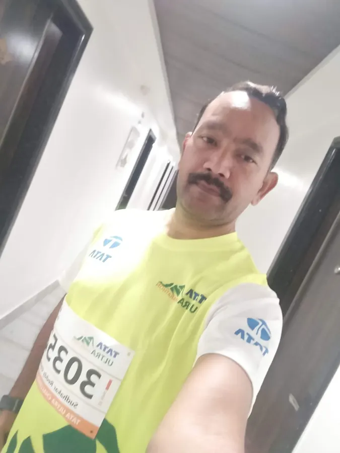 Selfie in the Tata Ultra race vest