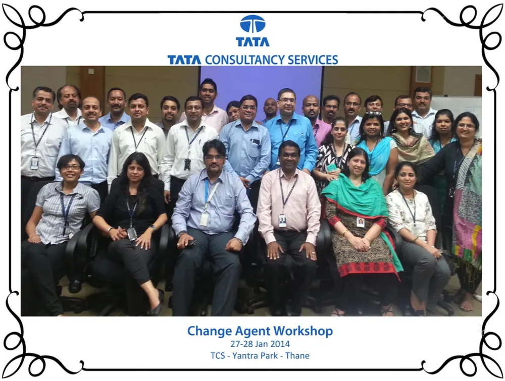 TCS Change Agent Workshop group photograph, January 2014